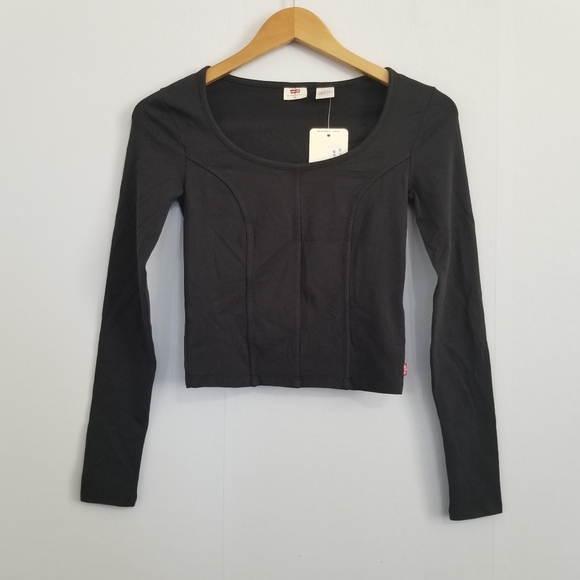 Levi's Tops - NWT Levi's Black Long Sleeve Slim Fit  Top Size XS